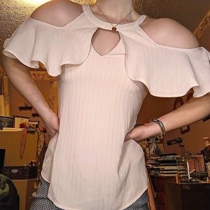 Pink Off Shoulder Blouse